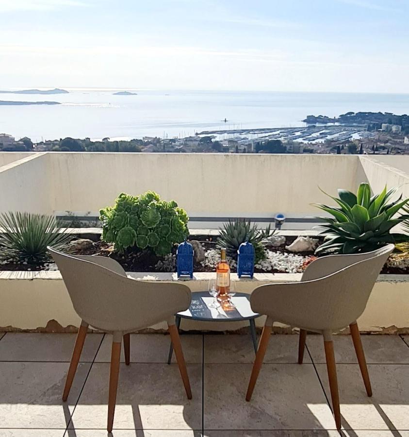 Vue Mer Panoramique - Grande Terrasse Et Piscine Bandol Ngoại thất bức ảnh