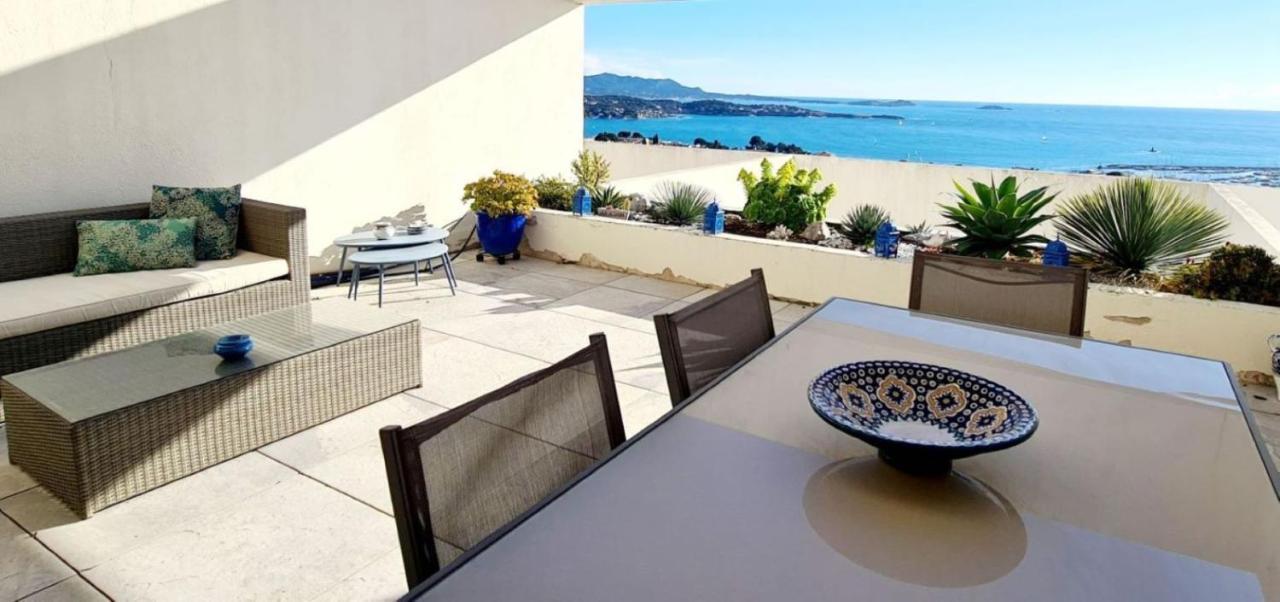 Vue Mer Panoramique - Grande Terrasse Et Piscine Bandol Ngoại thất bức ảnh
